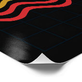 Cactus géométrique en couleurs vives ポスター (コーナー)