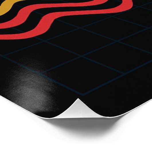 Cactus géométrique en couleurs vives ポスター (コーナー)