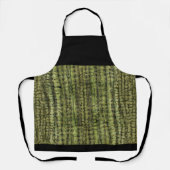 Cactus Green Kitchen Apron with Black Upper  エプロン (正面)