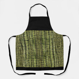 Cactus Green Kitchen Apron with Black Upper  エプロン