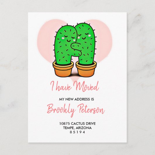 Cactus I Have Moving Announcementsはがき ポストカード (正面)