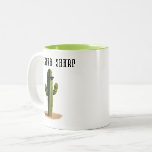 Cactus in Shades Looking Sharp - ELGIS ツートーンマグカップ (正面左)
