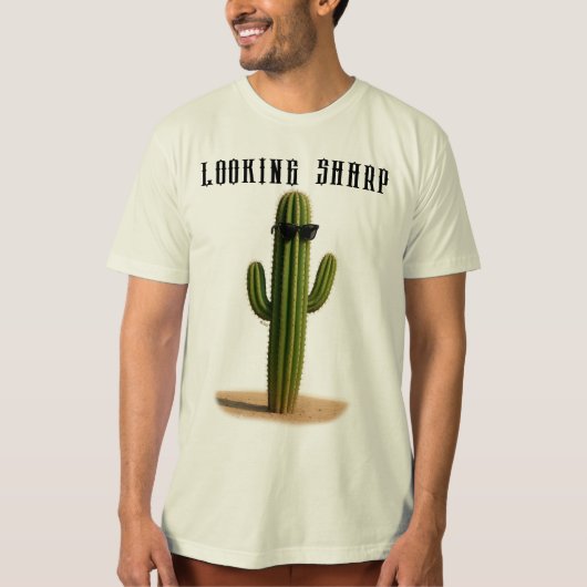 Cactus in Shades Looking Sharp - ELGIS Tシャツ (正面)