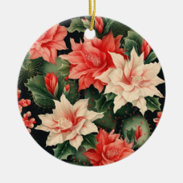 Cactus Kisses & Christmas Wishes – A Double-Sided  セラミックオーナメント