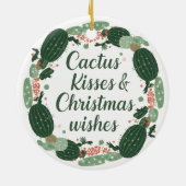 Cactus Kisses & Christmas Wishes – A Double-Sided セラミックオーナメント (裏面)