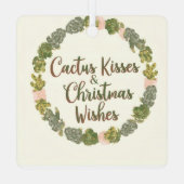 Cactus Kisses & Christmas Wishes – A Double-Sided メタルオーナメント (裏面)