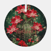 Cactus Kisses & Christmas Wishes A Glass Ornament ガラスオーナメント (裏面)