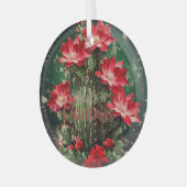 Cactus Kisses & Christmas Wishes A Glass Ornament ガラスオーナメント (正面左)