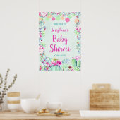 Cactus Lantern Fiesta Succulents Baby Shower ポスター (キッチン)