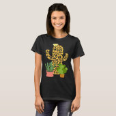 Cactus Leopard Print Succulents Plant  Trendy Tシャツ (正面フル)