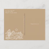 Cactus Line Art Desert Photo Save the Date ポストカード (裏面)