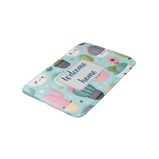 Cactus pattern バスマット (アングル)