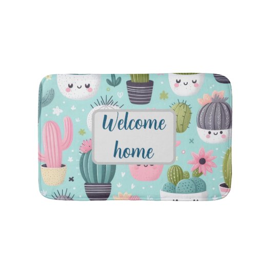 Cactus pattern バスマット (正面)