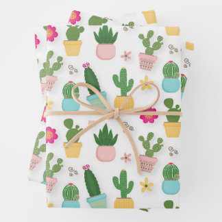 Cactus Pattern  ラッピングペーパーシート
