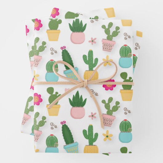 Cactus Pattern  ラッピングペーパーシート (インサイチュ)