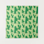 cactus pattern. hand drawing pattern. seamless han タペストリー (正面)