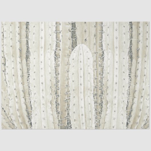 Cactus Photo Art Neutral Chic Modern Desert 薄葉紙 (正面)