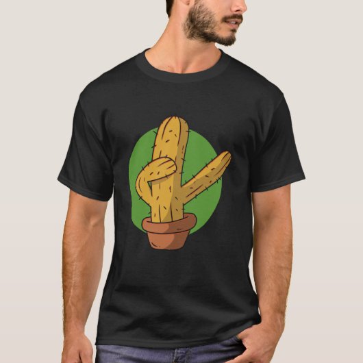 cactus plant dab dabbing tシャツ (正面)