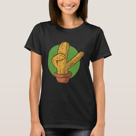 cactus plant dab dabbing tシャツ (正面)