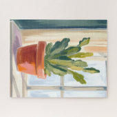 Cactus Plant | Green Botanical Watercolor ジグソーパズル (横)