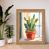 Cactus Plant | Green Botanical Watercolor ポスター