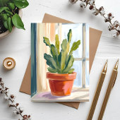 Cactus Plant | Green Botanical Watercolor Card