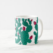 Cactus plant seamless pattern. Abstract hipster de コーヒーマグカップ (正面右)