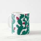 Cactus plant seamless pattern. Abstract hipster de コーヒーマグカップ (正面左)