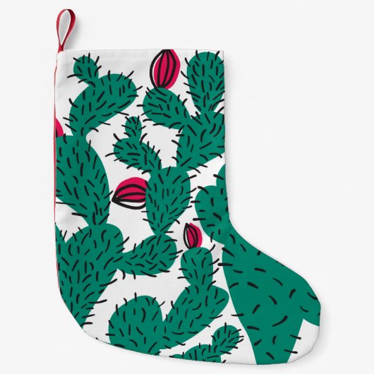 Cactus plant seamless pattern. Abstract hipster de スモールクリスマスストッキング (正面)