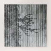 Cactus Plants On Wood Planks Black And White Photo ジグソーパズル (横)