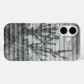 Cactus Plants On Wood Planks Black And White Photo Case-Mate iPhoneケース (裏面 (横))