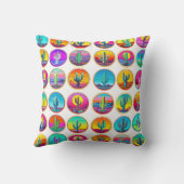 Cactus pop art succulent plants garden gardening  クッション (裏面)