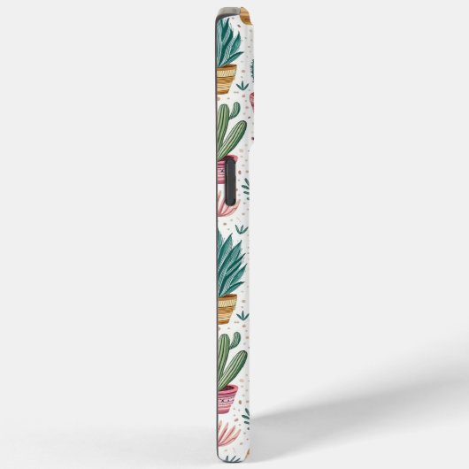 Cactus Pot with Plants, Flowers and Rainbows Case-Mate iPhoneケース (裏面 / 右)