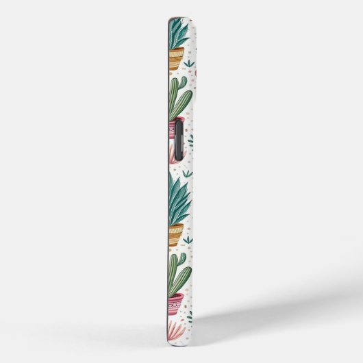 Cactus Pot with Plants, Flowers and Rainbows Case-Mate iPhoneケース (裏面 / 右)
