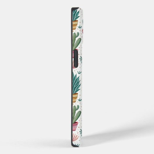 Cactus Pot with Plants, Flowers and Rainbows Case-Mate iPhoneケース (裏面 / 右)