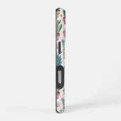 Cactus Pot with Plants, Flowers and Rainbows iPhoneケース (右側面)