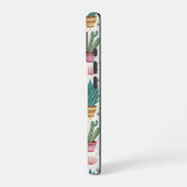 Cactus Pot with Plants, Flowers and Rainbows iPhone 16ケース (左側面)