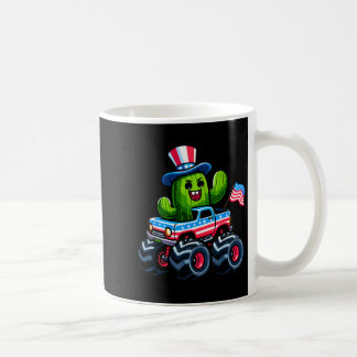 Cactus Riding Monster Truck 4th Of July コーヒーマグカップ
