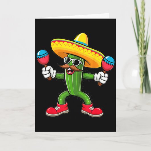 Cactus Sombrero Cinco De Mayo Mexican Cactus Party カード (正面)