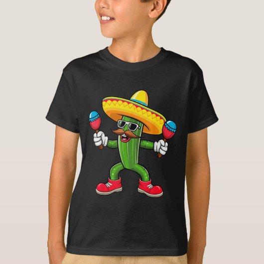 Cactus Sombrero Cinco De Mayo Mexican Cactus Party Tシャツ (正面)