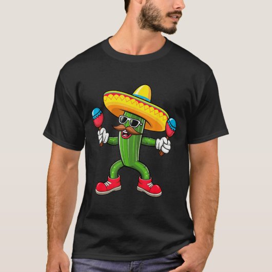 Cactus Sombrero Cinco De Mayo Mexican Cactus Party Tシャツ (正面)