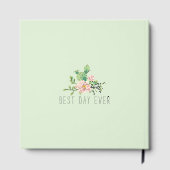 Cactus Succulent Wreath Rustic Boho Garden Wedding ゲストブック (裏面)