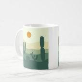 cactus, sun and desert coffee mug コーヒーマグカップ (正面左)