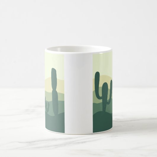 cactus, sun and desert coffee mug コーヒーマグカップ (中央)