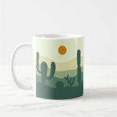 cactus, sun and desert coffee mug コーヒーマグカップ (左)