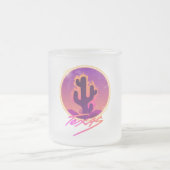 CACTUS SUNSET NEON  フロストグラスマグカップ (中央)