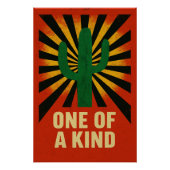 Cactus unique sous un soleil éclatant ポスター (正面)