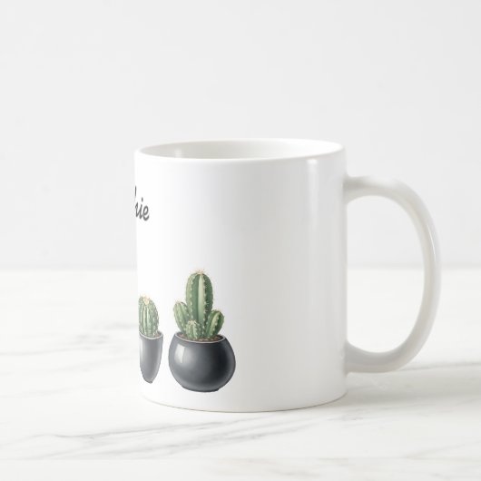 Cactus watercolour mug コーヒーマグカップ (右)