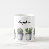 Cactus watercolour mug コーヒーマグカップ (中央)