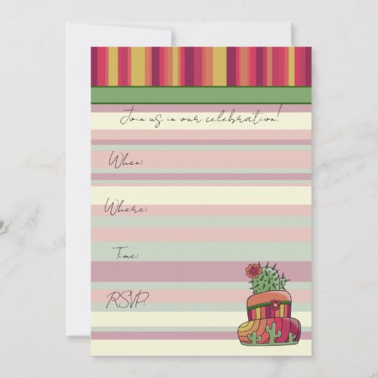 Cactus Wedding Cake 招待状 (裏面)